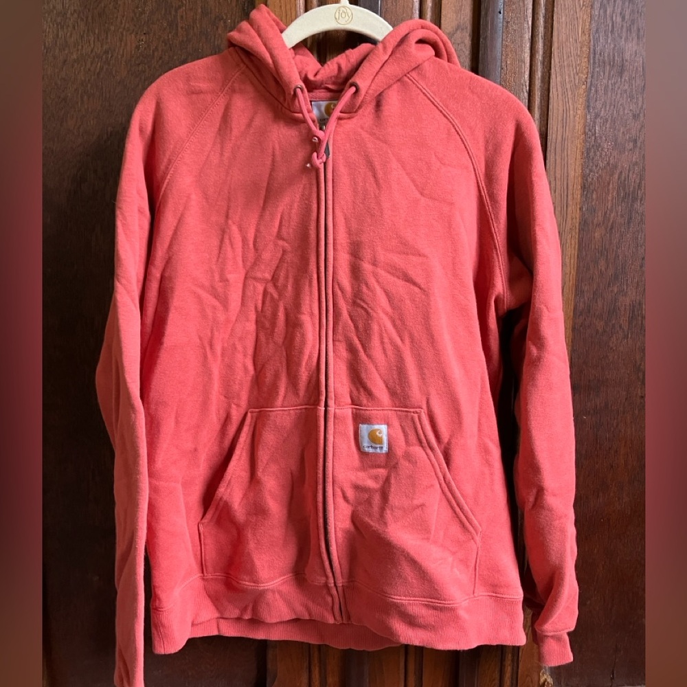 EUC Carhartt hoodie women’s large salmon